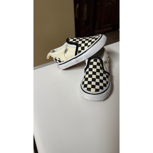 Vans Toddler Classic Slip-On V Checkerboard casual Shoes size 5 - Picture 1 of 7